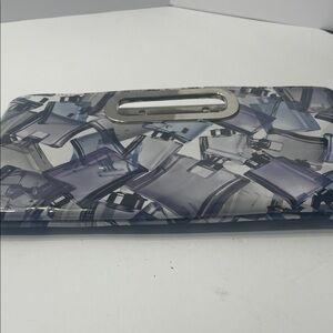 Stylish Purple and Gray Clutch